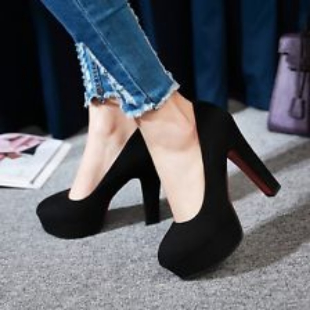 New Divided Platform Suede High Heels